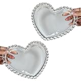 Buhdjfnke Nachmittagstee-Leckerli-Teller, Kommerzieller Glasteller für Snacks zu Hause, Obstteller