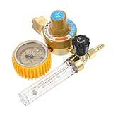 FUTUREORYY Energiesparender Argon Gasregler mit Manometer und Durchflussmesser Bruchsicheres Design Präzise Druckregelung für Schweißgas Benutzerfreundlich Geeignet für Wig Mig Schweißgeräte