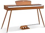 Donner DDP-80 E-Piano 88 Tasten Gewichtet Klavier, Hammermechanik II, Home Digital-Pianos Volle Größe Keyboard mit Ständer, Dreifach-pedal, USB-MIDI und Kopfhöreranschluss