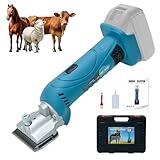 HENYEER Schermaschine Pferd Schafschere kompatibel mit Makita 18V Akku, 2500 RPM/Min Motor, 6 Gang 35 Profi pferde schermaschine, Pferd Haarschere Schaf Schermaschine Für alle Körperhaare (ohne Akku)