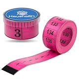2 in 1 - Maßband 150 cm - Präzises Messen - Schneidermaßband cm + INCH Massband - Aufbwahrungsbox (Pink)