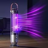 FanFuGuo® Insektenvernichter Elektrisch Wiederaufladbar,Fliegenfalle Mückenfalle Elektrisch,UV-Licht & Nachtlicht 2-in-1 mit Dämmerungssensor,Insektenfänger fliegenfänger Mückenlampe (Black)