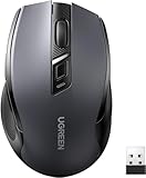 UGREEN 2.4G Maus kabellos mit 4000 DPI, Ergonomisches Design, Wireless Mouse mit USB Empfänger, 18 Monate Akkulaufzeit, funkmaus kompatibel mit Laptop Computer Windows macOS Linux (Schwarz)