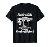 Klarinettisten großer Schritt Klarinette Orchester Design T-Shirt