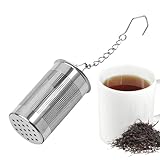Teesieb – Loses Teesieb | Mesh Tea Infuser | Kochen Infuser Tea Ball Steeper | Sieb mit Kettenhaken für Filter Steeper Tapots Blume Obst Schwarz Rooibos Gewürze