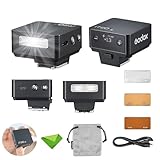 Godox iT20 S iT20-S TTL-Blitz für Sony, 700-fach-Blitzleistung, 1,5 s Blitzzeit, eingebauter Lithium-Akku, Mini-Blitzgerät mit Farbfiltern (Schwarz)