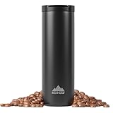 Mont-Clair Thermobecher Kaffee to Go 550ml | Kaffeebecher to go 100% Auslaufsicher | Hält mind. 12 h heiß | Coffee to go Becher aus recyceltem Edelstahl (Schwarz)