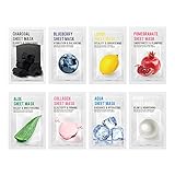 [PAKET VON 8] EUNYUL Purity Blattmaskenpaket 8 Typen 22 ml x 8 Stück Koreanische Hautpflege für alle Hauttypen