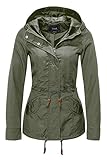 ONLY Damen Parka Jacke onlLORCA Spring Parka Jacket CC OTW, Gr. 42 (Herstellergröße: XL), Grün (Grape Leaf Grape Leaf)
