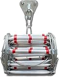 Strickleiter,Strickleiter Rettungsleiter,Aluminiumlegierung,Feuerleiter,Notausgangsleiter,Sicherheitsleitern,Schwer Entflammbare Feuerfeste Rettungsleiter,Tragfähigkeit bis zu 420 kg (5m)