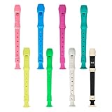 Diskantflöte 8-Loch-ABS-Blockflöte, langes Flöteninstrument, farbenfrohes Instrument for Kinder und Anfänger(Yellow)