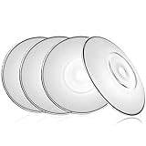 TAMUME 12cm Glas Untertasse Set Ideal für Familien-Tee-Service, Packung mit 4 (4* Untertasse Groß)