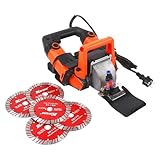 5200W Mauernutfräse Schlitzfräse, Mauerfrase Wandfräse 10500r/min Schnitttiefe 0-45mm Schnittbreite 0-72mm Elektrische Schlitzfräse mit 5 Sägeblätter Für Nuten Schneiden