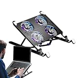 -Kühlkissen - Stille -Kühler, Faltbare Kühlständer, einstellbare Höhe Notebook -Lüfter | Leistungsstarke Unterstützung für Wärmedissipation für -PC, Office -Workstation, Studiensc