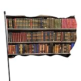 Flagge 3x5 Ft Bibliotheks-Bücherregal Outdoor-Banner lichtbeständige Polyester-Yard-Flagge mit 2 Messingösen für den Innen- und Außenbereich als Heimdekoration