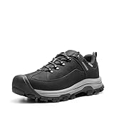 NORTIV 8 Herren Wanderschuhe Low Top Leichte Outdoor Trekking Camping Kletterschuhe Bergsteigen Klettern Wandern Schuhe,Size 42,Schwarz,NMUMHI2501