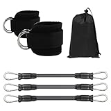 Fußschlaufen Kabelzug mit D-Ringen, Fußkettchen mit Seilzug, Knöchelriemen, Fußkettchen mit Doppel-D-Ring, verstellbares Fußkettchen fürs Fitnessstudio, Beintraining für Gesäß und Beine