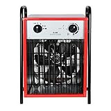 FIVMEN Heizlüfter 9KW 400V Heizstrahler Elektroheizung Heizgeräte Elektroheizer Bauheizer 4 Heizstufen Heizgebläse Überlastschutz für Industrie Baustelle
