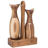 Hölzern manuell rotary mahlen flasche meersalz schwarz und weiß pfeffer mühle Haushaltsalz und Pfefferschleife Set Gewürzmühle
