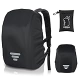 AiQInu Regenschutz für Rucksäcke mit Reflexstreifen, Regenhülle Rucksack mit Aufbewahrungstasche, Wasser- und Windabweisend, Rucksack Regenschutzhülle für Wandern, Camping, Radfahren XL（60L-70L）