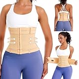 Yixinly Korsett Damen Bauchweg, Bauchweggürtel Waist Trainer Damen Fitness Waisttrainer, Waisttrainer Taillenformer, Bauchgürtel für Herren und Damen Beige (S)