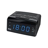 VoltShine Radiowecker mit USB und Kopfhörern, ideal zum Musikhören und Aufwachen in der Zeit.