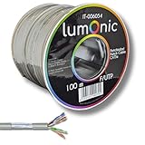 Lumonic 100m Netzwerkkabel CAT 5e F/UTP I CAT5e-Kabel, Gigabit Lan Kabel, Ethernet Kabel I Flexibles Patchkabel geschirmt, für den Innenbereich bis 10