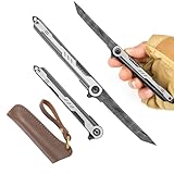 Taschenmesser Klappmesser, Einhandmesser EDC Messer, M390 Edelstahlklinge, Slim Outdoor Handarbeit Klappmesser mit Schutzhülle, Kugellager 0,01 Sekunden Schnelles Öffnen, fuer Freizeit, Camping