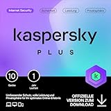 Kaspersky Plus Internet Security 2024 | 10 Geräte | 1 Jahr | Anti-Phishing und Firewall | Unbegrenzter VPN | Passwort-Manager | Online-Banking Schutz | PC/Mac/Mobile | Aktivierungscode per Email