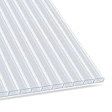 KARAT Gewächshaus Stegplatten mit hoher Formbarkeit - 60,5 x 121 cm - Hohlkammerplatten Doppelstegplatten aus Polycarbonat (Stärke: 6 mm, Transparent)