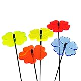 Sun Catcher Garden Decor 5 Leuchtende Sonnenfänger, 25cm große Blumen, Dekoration für Beet, Balkon und Terrasse oder als Gärtner Geschenk, Farbe:bunt
