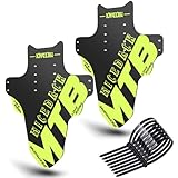 NICEDACK Schutzbleche Mountainbike, 2 Stück Mudguard Fit 20''- 29 Zoll MTB Schutzblech Vorne und Hinten Kompatibler Fahrrad Spritzschutz (Gelb)
