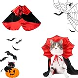 Katzenkostüm Halloween Haustierkostüme, Halloween-Kostüm für Hunde, Hunde-/Katzen-Umhang mit Hut, Halloween-Kostüm, Haustier-Umhang, Cosplay, Trompetenumhangs