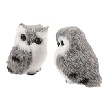 Beaupretty 2 Stück Teiliges Graues Plüsch Eulen Weiche Kuscheltiere mit Realistischem Design Langlebig und Vielseitig für Kinderzimmerdekoration Geburtstagsgeschenke und Festliche