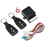 Shkalacar 12V Universal Auto Zentralverriegelung,Zentralverriegelung Türschloss Fahrzeug Schlüsselloses Zugangssystem,mit 2 Fernbedienung