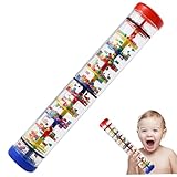 Gcroet Rainmaker 12 Zoll lustiger Regenstab Babyspielzeug Rasselrohr pädagogisches Regenmacherspielzeug Baby Kunststoff Musik sensorisches Hörinstrument..