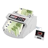 HarBin-Star - Geldzählmaschine, Falschgeld-Detektor, mit Doppel-Led Display, Banknotenzähler, Zählt Sortierte Banknoten aller Währungen