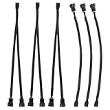 Mzpeldxk 6 Teiliges PWM VerläNgerung Kabel, 4 Pin PWM LüFter VerläNgerung Kabel, PWM LüFter Y Kabel, PWM LüFter Teiler