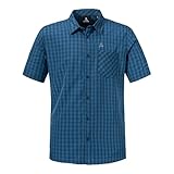 Schöffel Herren CIRC Shirt Style Dalfoss MNS, kreislauffähiges Kurzarm Hemd, nachhaltiges Wandershirt mit Sonnenschutz, schnell trocknend, navy blazer, 56