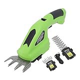 WOHPNLE Akku-Grasschere, 2000 mAh wiederaufladbare Hand-Heckenschere, elektrische Rasentrimmer, Heckenschere, Grasschneider für den Garten