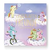 Cupcakes & Kisses Kindergarten Freundebuch Einhörner – Erinnerungsalbum für Kinder – für 28 Freunde – Freundschaftsbuch mit Fragen & Platz für Fotos – Kita, Vorschule, Kindergarten