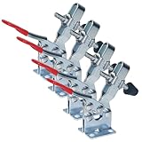 CNCYEAH 4 Stück Kniehebelspanner Schnellspanner, Horizontaler Schnellspanner, Vertikaler Kniehebelspanner, für Schweißen, Maschinenbetrieb, Zimmerei, Holz- und Metallverarbeitung