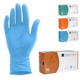 ABENA Nitril Einweghandschuhe 200 Stück Pack (Größe XL) Lebensmittelecht, Reißfest, Latexfrei, Puderfrei, Hygienische Handschuhe brauchbar für Reinigungsarbeiten, Schönheitssalon, Tattoo und Zuhause