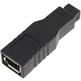 OATIPHO 6 Poliges 9 Poliges Hochgeschwindigkeits Adapterkabel Datenübertragungskonverter Kompatibel mit Fw400 und Fw800 für Laptop und PC