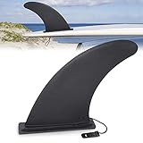 SUP Finne,Surfboard Abnehmbare Center Fin,Nylon Surf Finnen für Surfbrett Kajak Aufblasbares Paddel Boot (Schwarz)