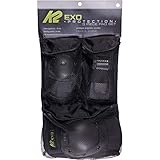 K2 Skates Unisex – Erwachsene Schonerset Exo Adult Pad Set — black - grey - green — L (Knee: A:42 - 46cm B:37 - 40cm / Elbow: A:28 - 31cm B:27 - 30cm / Wrist: A:23 - 25cm B:20 - 22cm) — 30E1230