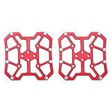 Fahrrad -Clipless -Pedal -Plattform -Adapter, 1 Paar Aluminium -Legierung Fahrrad Fahrrad Fahrrad -Pedal -Plattform -Adapter für SPD, Clipless -Pedale in flache Pedale (Red)