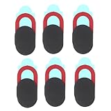 Artibetter 6 Stück Ovale Webcam Abdeckung Schieberegler Privater Kameraschutz aus Langlebigem Kunststoff Schwarz Kompatibel für Laptop Tablet und Smartphone