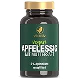 VITACTIV Apfelessig Kapseln Hochdosiert - 90 Stk., 150mg Apfel Essig Extrakt (1500mg Pulver), nur 1 Kapsel tägl. - Apple Cider Vinegar Capsules mit Essigmutter - Vegan, ohne Zusätze