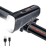 Aeoured LED Fahrradlicht Set,60 Lux Fahrradlicht Vorne,3 Licht-Modi Type-C-Schnittstelle USB Aufladbar Fahrradlichter,Fahrrad Frontlicht,IPX6 Regenfest Fahrradlampe für Radfahren,Camping